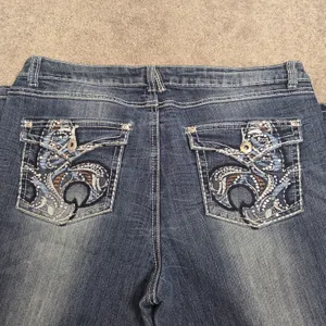 Revolt Jeans Y2K Women 12 Western Embroidered Country Rodeo Bedazzle Jeweled thumbnail 2