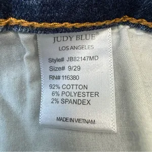 9/29 Judy Blue‎ Jeans Ripped Denim Skinny High Waisted Medium Blue JB82147MD thumbnail 11