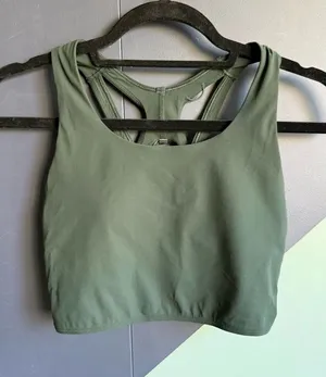 Lululemon Stash It Bra *Medium Support, B/C Cup, Rainforest Green, Size 4, EUC thumbnail 1