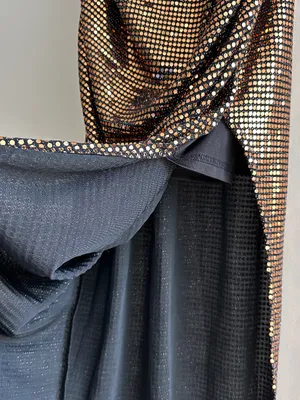 Selfie Leslie Dancing In September Thigh Split Sequin Dress Bronze, Size XL thumbnail 14