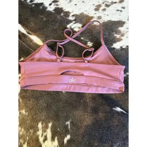 Alo 7/8‎ High-Waist Airlift Legging Airlift Intrigue Bra Set S/M Pink Wild Rose thumbnail 6