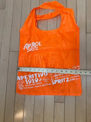 Aperol Spritz Packable Tote Bag NWOT Orange thumbnail 5