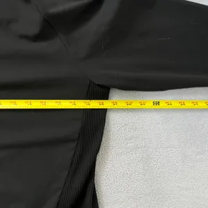 Vuori Daily Jacket Womens Large Black Hooded Full Zip Bomber Ribbed Trim Active thumbnail 10