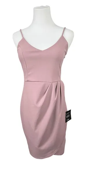 Lulu's Forever My Girl Mini Dress Pink MEDIUM Tulip Skirt Pastel Sleeveless Chic thumbnail 1