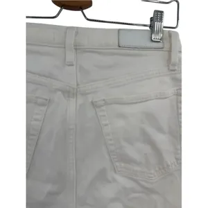 RE/DONE 90s High Rise Cutoff Bermuda Denim Shorts White Size 28 thumbnail 5