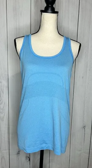 Lululemon Swiftly Tech Racerback Womens Sz 10 Brisk Blue Running Tank Top thumbnail 1
