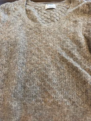 Old Navy Women's Pointelle Sweater Sedimentary Color Medium - C27-110 thumbnail 3