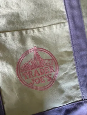 Trader Joe's Canvas Tote Bag with Purple Accents thumbnail 11