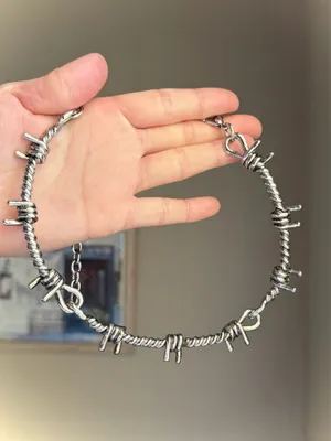 Rock punk grunge y2k spike necklace💫 thumbnail 3