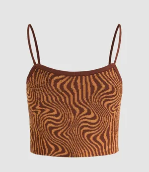 Cider LEOPARD KNIT TANK TOP thumbnail 1