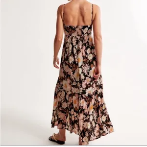 Abercrombie Crinkle Textured Ruched Maxi Dress thumbnail 5