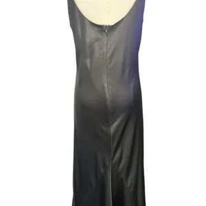 Vtg Kirna Zabete Luxury Stretch Silk Charmeuse Slip Maxi Dress Y2K Tulip Hem USA thumbnail 11