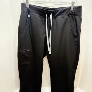 FIGS Technical Collection Zamora Pocket Scrub Pants In Black Size M Medical thumbnail 2