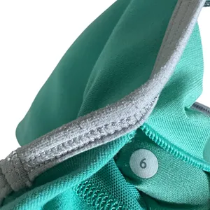 Lululemon Flow Y Bra Solid Sports Bra Teal Grey Yoga Activewear Size 6 thumbnail 5