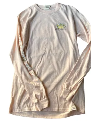 Simply Southern Pastel Pink 'Peace, Love, Teach' Long Sleeve Tee thumbnail 2
