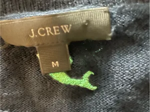 J. Crew Navy Sweater with Green Whale‎ Accent thumbnail 4