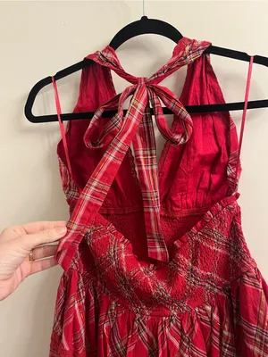 LoveShackFancy Deanna Halter Dress Large thumbnail 7