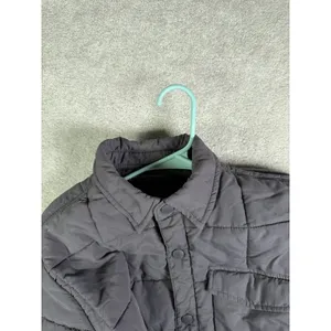 Roots Canada Women's M Charcoal Down Feather Quilted Puffer Snap Warm Jacket* thumbnail 13