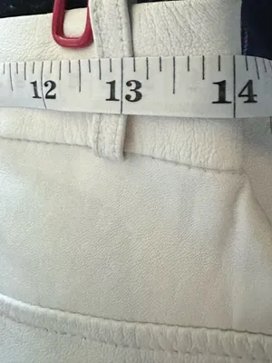 JKT NYC Off-White 100% Genuine Leather Mini Skirt - Women's Size S thumbnail 5