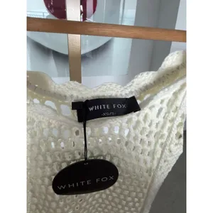 White Fox Crochet Mini Dress Cream Off White Swim Suit‎ Cover Up XS S NWT thumbnail 3
