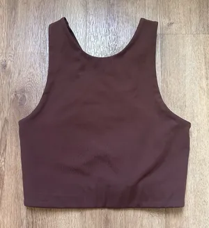 Girlfriend Collective Brown Paloma Racerback Sports‎ Bra Size XS thumbnail 1