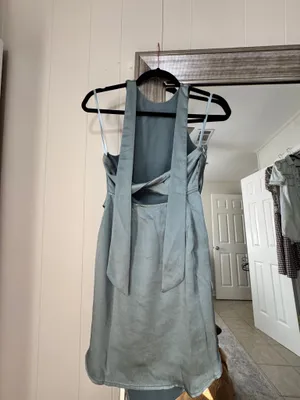 Hello Molly Sage mini silk cocktail dress size XS thumbnail 2
