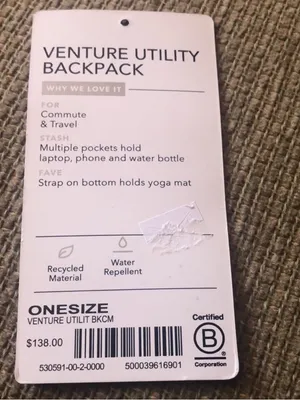 Athleta Venture Utility Backpack Black Camo Laptop Pocket Gym Work waterproof thumbnail 13