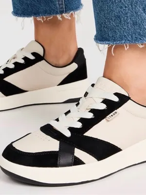 Staud x Keds The Court Sneakers in Black/Cream VGUC thumbnail 2