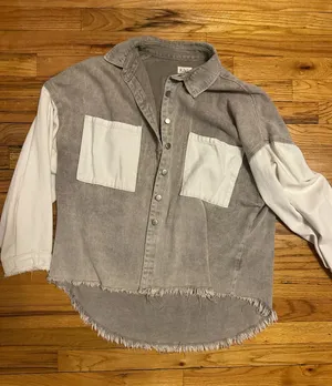 Grey and White Denim Jacket/Shirt thumbnail 1