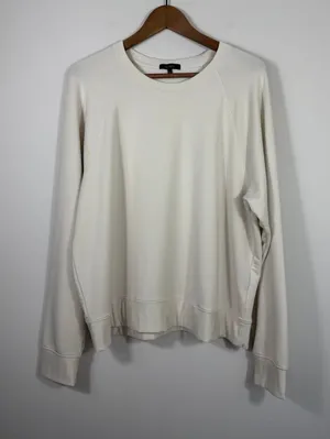Quince Ivory French Terry Crewneck Sweatshirt XL Relaxed Fit thumbnail 1