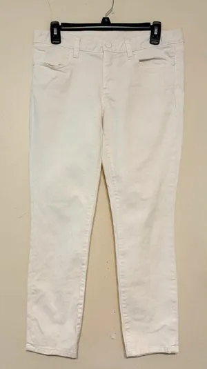 Women's Tory Burch White Cropped Skinny Jeans Size 28 26" Inseam thumbnail 1