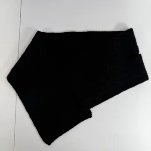 Lands End Scarf Black Cable Knit Keyhole Pull Through Neck Warmer Classic Preppy thumbnail 5