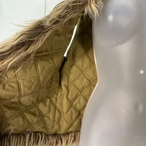 Wilson’s Leather Maxima Brown Fur Lined Vest Size XL EUC thumbnail 6