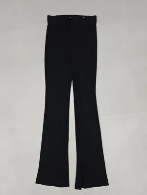 Zara Super Long Black Boot-Cut Dress Pants Size XS thumbnail 3
