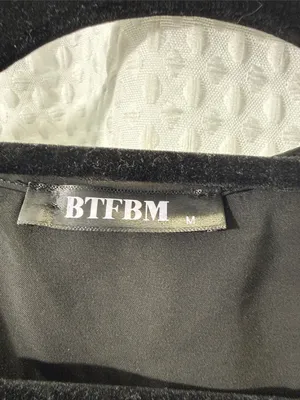 BTFBM Satin Black V Neck Tie Front Midi A-Line Maxi Dress Size Medium thumbnail 3