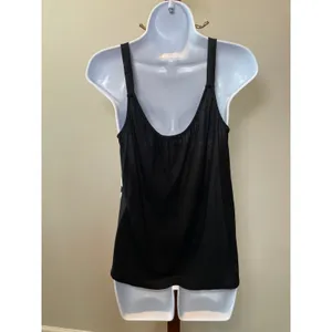 Express Floral & Black Mixed‑Fabric Cami – Size M thumbnail 2