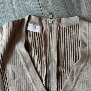 🍒AMTIOUS Elegant Tan Knit Dress thumbnail 9