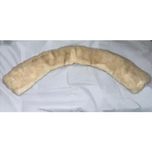 VINTAGE‎ Cream Beige MINK FUR COLLAR SATIN LINED thumbnail 2