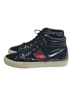 Vintage Havana 𖠌 Snake Eye High Top Sneakers 𖠌 Faux Black Red Patent 𖠌 6.5M thumbnail 7