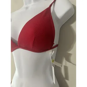 NWT Summerful Swimwear: Red‎ Ribbed Bikini Set (Top Medium, Bottom Small) thumbnail 2