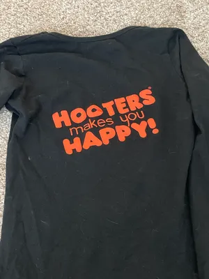 Hooters long sleeve black top thumbnail 3
