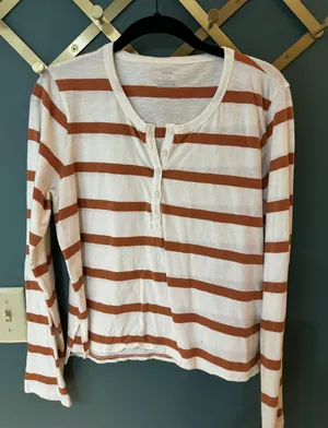 Striped Long Sleeve Multi Size L thumbnail 1