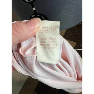 nightgown negligee deep V satin pink vintage thumbnail 9