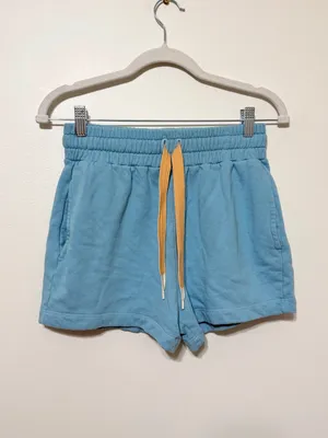MOTHER The Knockout Short Size Small Sweat Shorts Move It Milky Baby Blue thumbnail 3