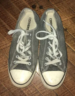 Converse All Star low top gray denim W9 sneakers thumbnail 1