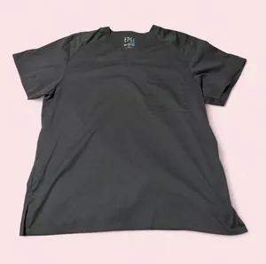 edge Women’s Charcoal Gray V-Neck Short Sleeve Top thumbnail 1
