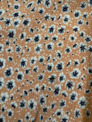 Flower Pattern Crop Top Orange thumbnail 3