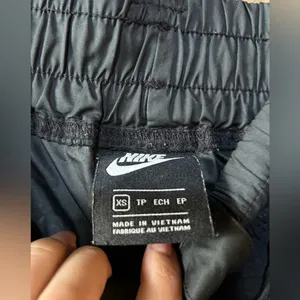 Nike Woven Swoosh Pants Womens Small Black Belted Windbreaker Track thumbnail 2