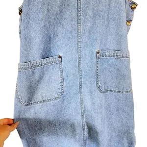 Vintage Blue J. 100% Cotton Cottage Denim Pocket Dress thumbnail 2