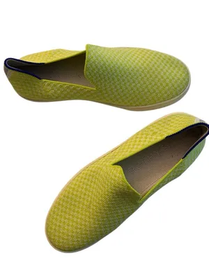 Rothy's the slip on honeycomb electric yellow shoes women's size 7 like new thumbnail 2